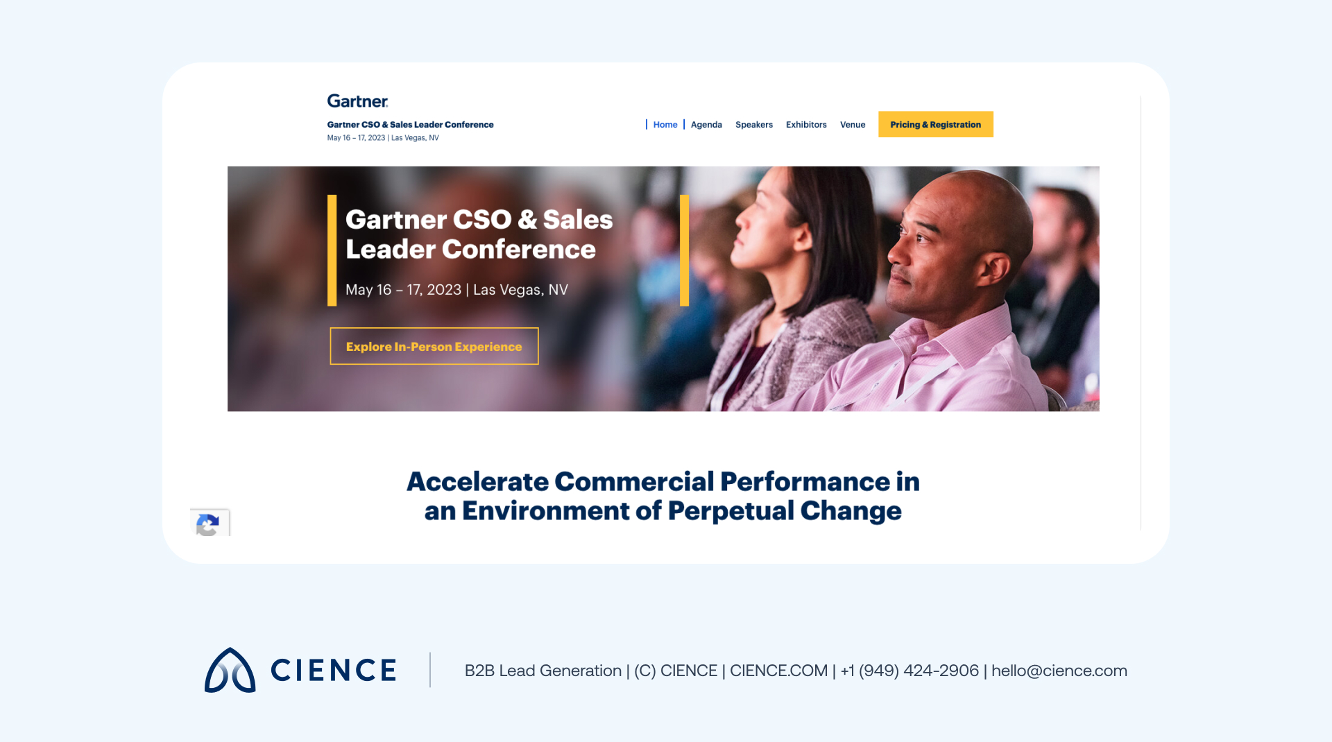 Gartner CSO Conference keynote stage with speaker addressing sales executives